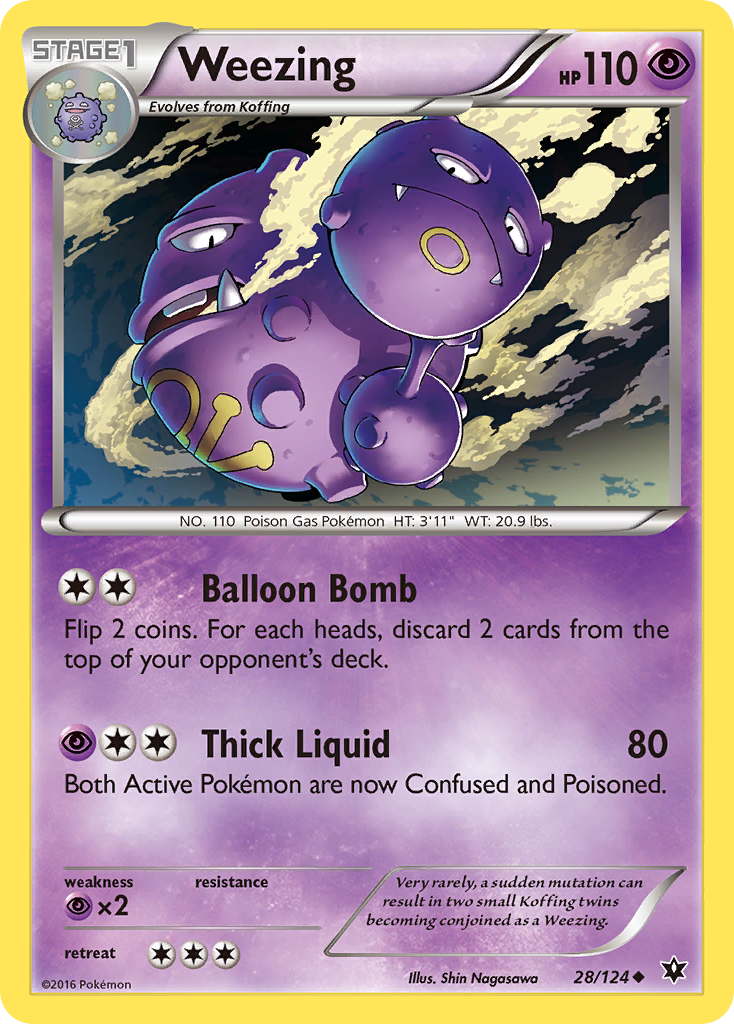 Weezing (28/124) [XY: Fates Collide] | Good Games North
