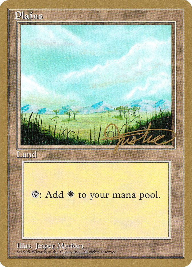 Plains (mj365) (Mark Justice) [Pro Tour Collector Set] | Good Games North