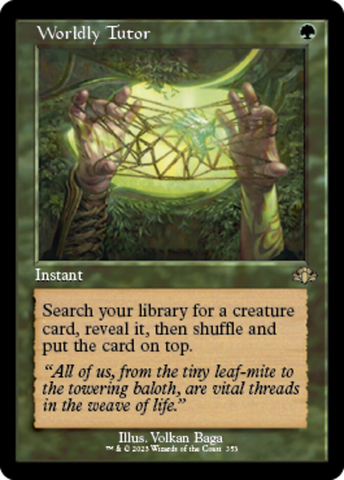 Worldly Tutor (Retro) [Dominaria Remastered] | Good Games North