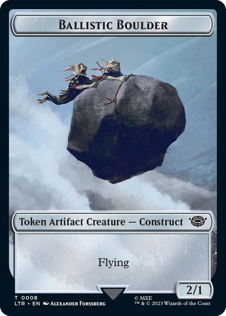 Ballistic Boulder // Food Token (09) Double-Sided Token [The Lord of the Rings: Tales of Middle-Earth Tokens] | Good Games North