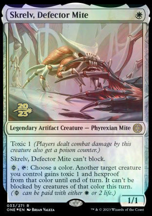 Skrelv, Defector Mite [Phyrexia: All Will Be One Prerelease Promos] | Good Games North