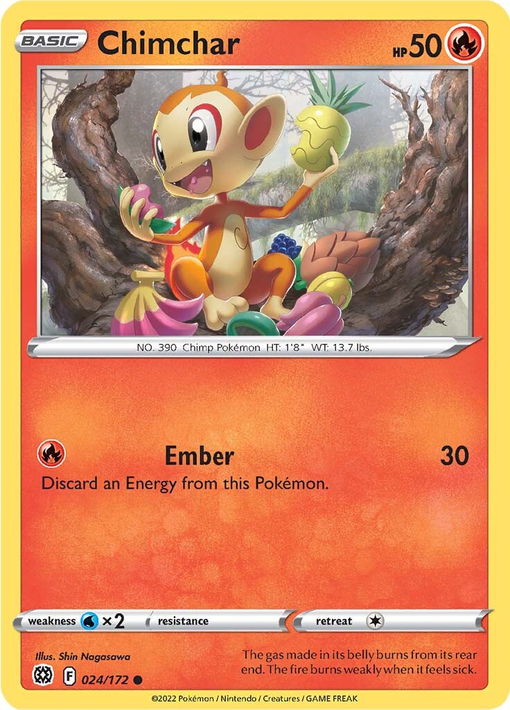 Chimchar (024/172) [Sword & Shield: Brilliant Stars] | Good Games North