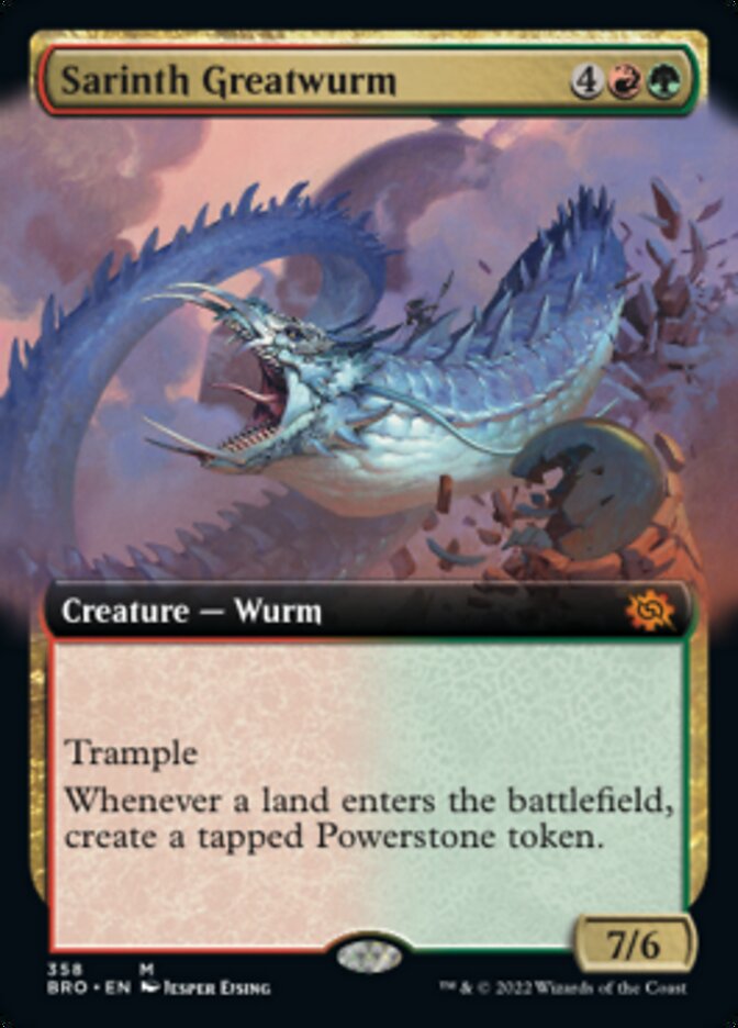 Sarinth Greatwurm (Extended Art) [The Brothers' War] | Good Games North