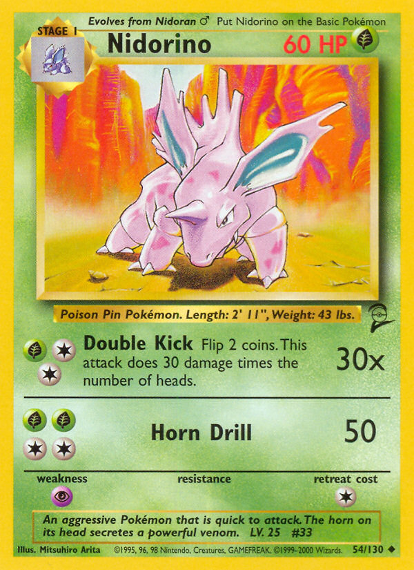 Nidorino (54/130) [Base Set 2] | Good Games North