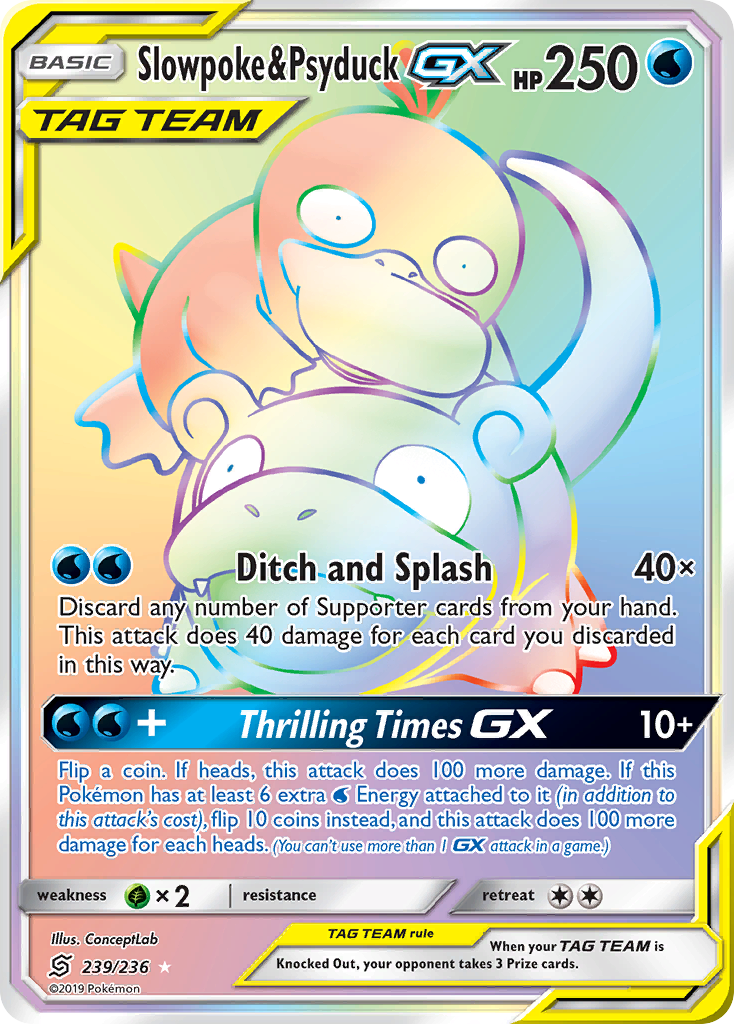Slowpoke & Psyduck GX (239/236) [Sun & Moon: Unified Minds] | Good Games North