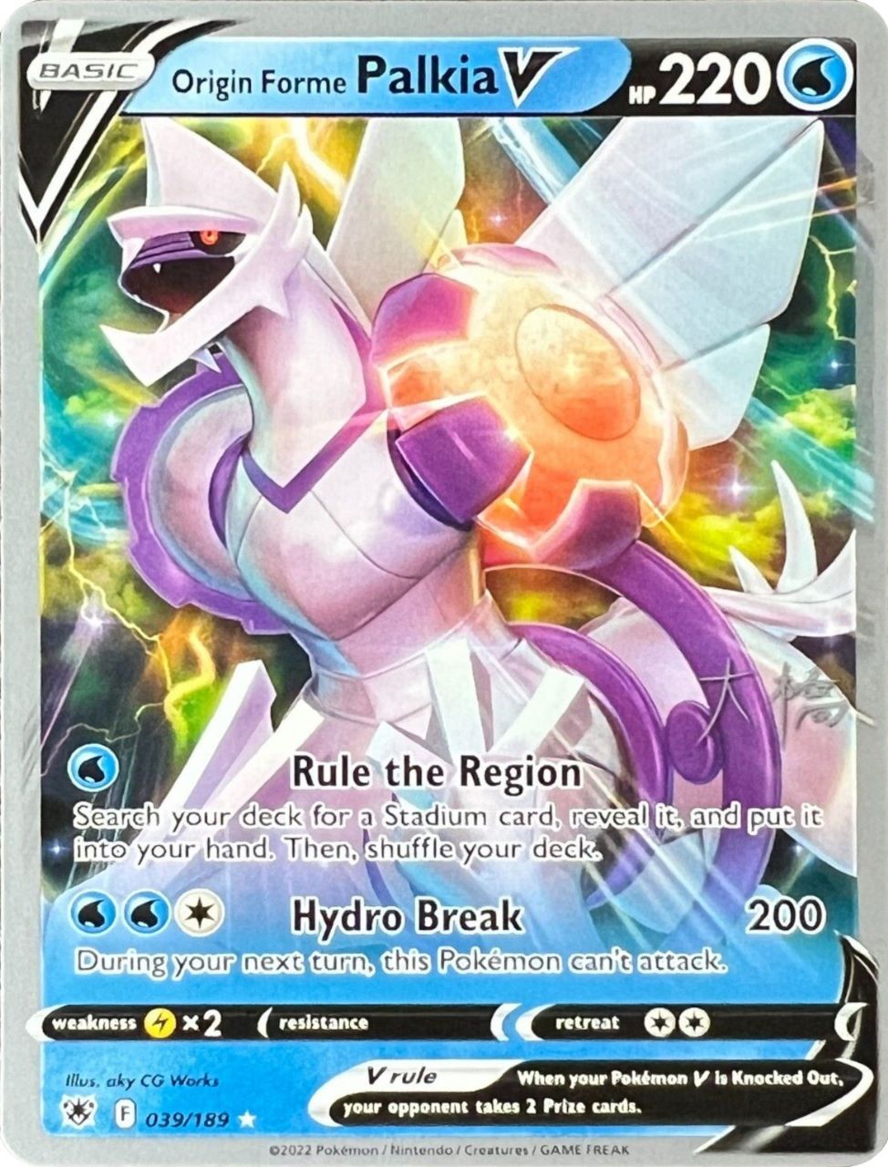 Origin Forme Palkia V (039/189) (Ice Rider Palkia - Rikuto Ohashi) [World Championships 2022] | Good Games North