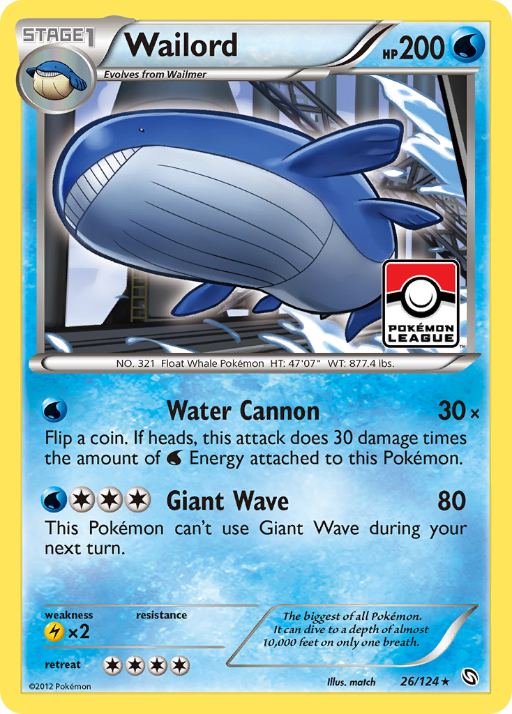 Wailord (26/124) [Black & White: Dragons Exalted] | Good Games North