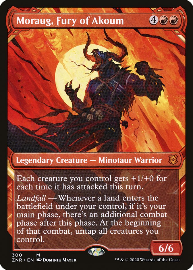 Moraug, Fury of Akoum (Showcase) [Zendikar Rising] | Good Games North