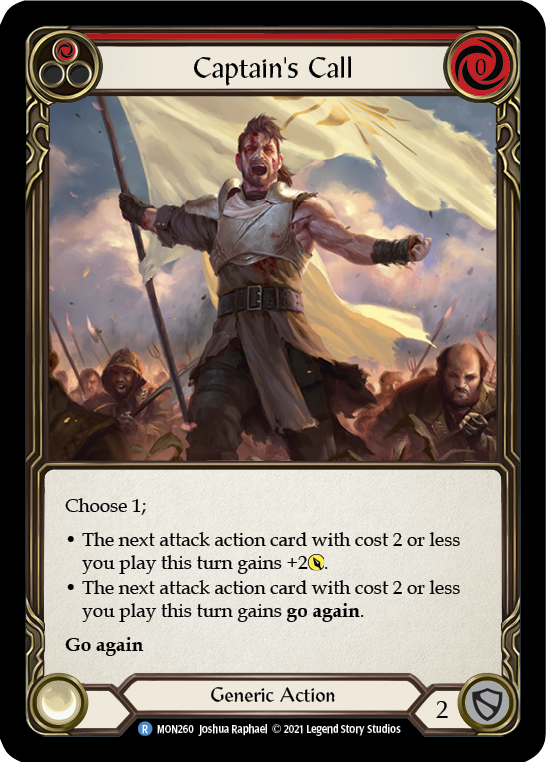 Captain's Call (Red) [MON260-RF] 1st Edition Rainbow Foil | Good Games North