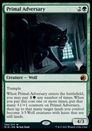 Primal Adversary (Promo Pack) [Innistrad: Midnight Hunt Promos] | Good Games North
