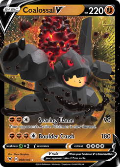 Coalossal V (098/185) [Sword & Shield: Vivid Voltage] | Good Games North