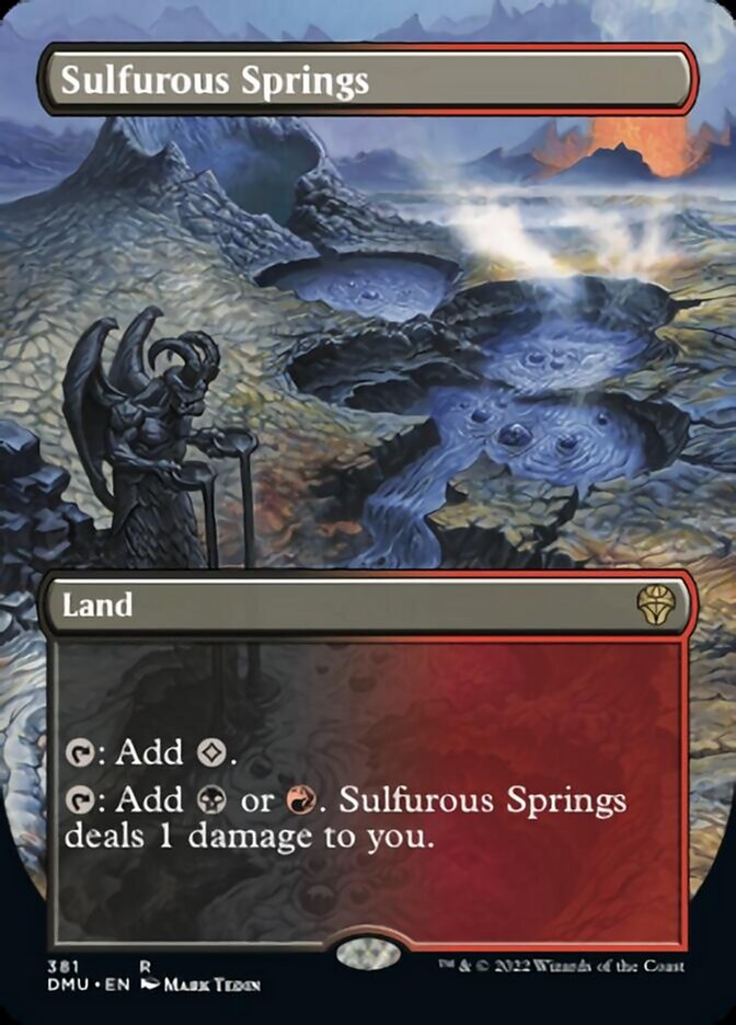 Sulfurous Springs (Borderless Alternate Art) [Dominaria United] | Good Games North