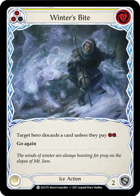 Winter's Bite (Yellow) [ELE170] (Tales of Aria)  1st Edition Rainbow Foil | Good Games North
