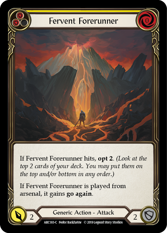 Fervent Forerunner (Yellow) [ARC183-C] 1st Edition Normal | Good Games North
