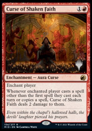 Curse of Shaken Faith (Promo Pack) [Innistrad: Midnight Hunt Promos] | Good Games North
