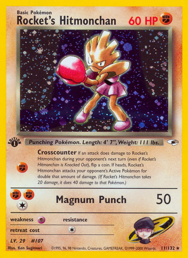 Rocket's Hitmonchan (11/132) [Gym Heroes 1st Edition] | Good Games North