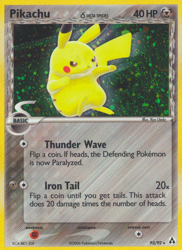 Pikachu (93/92) (Delta Species) [EX: Legend Maker] | Good Games North