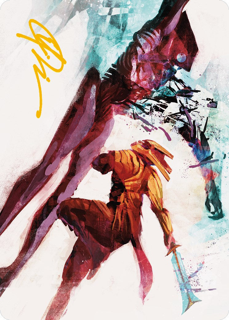 Hexgold Slash Art Card (Gold-Stamped Signature) [Phyrexia: All Will Be One Art Series] | Good Games North