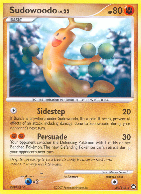 Sudowoodo (35/123) [Diamond & Pearl: Mysterious Treasures] | Good Games North