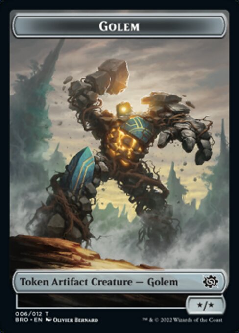 Powerstone // Golem Double-Sided Token [The Brothers' War Tokens] | Good Games North