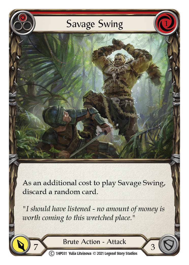 Savage Swing (Red) [1HP031] | Good Games North