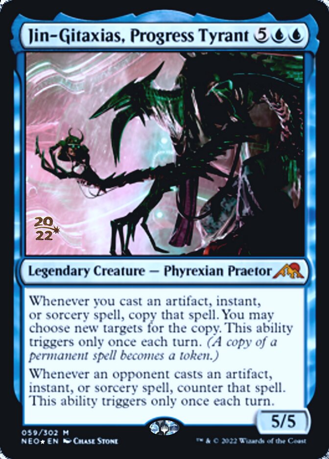 Jin-Gitaxias, Progress Tyrant [Kamigawa: Neon Dynasty Prerelease Promos] | Good Games North