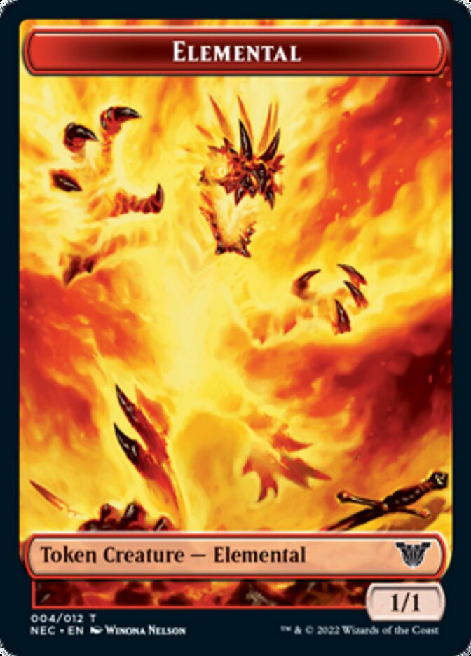 Elemental // Spirit (009) Double-sided Token [Kamigawa: Neon Dynasty Commander Tokens] | Good Games North
