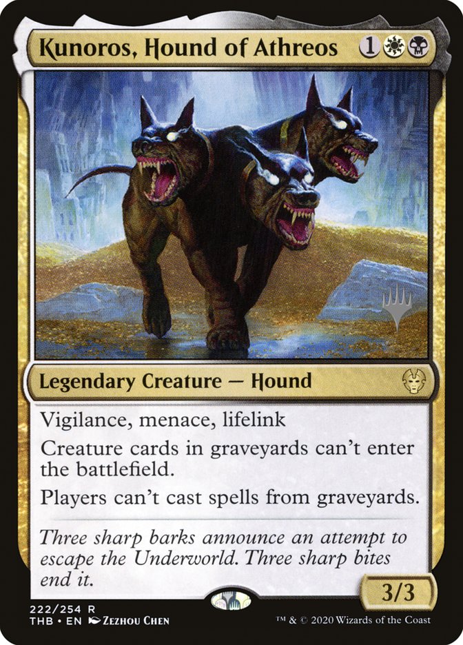 Kunoros, Hound of Athreos (Promo Pack) [Theros Beyond Death Promos] | Good Games North
