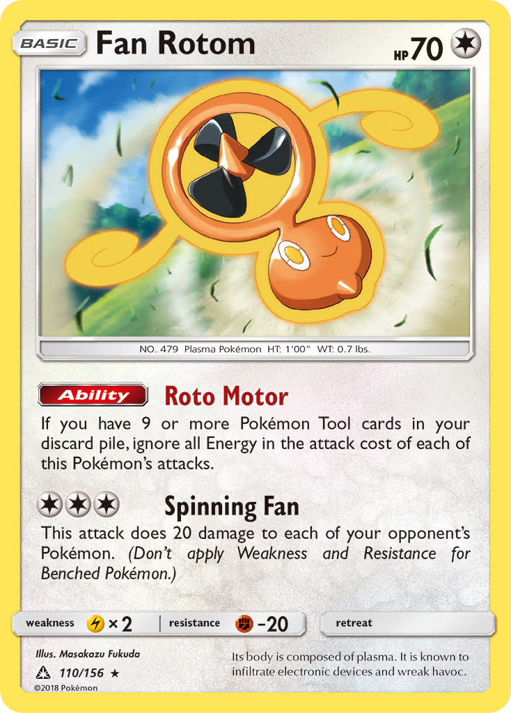 Fan Rotom (110/156) [Sun & Moon: Ultra Prism] | Good Games North