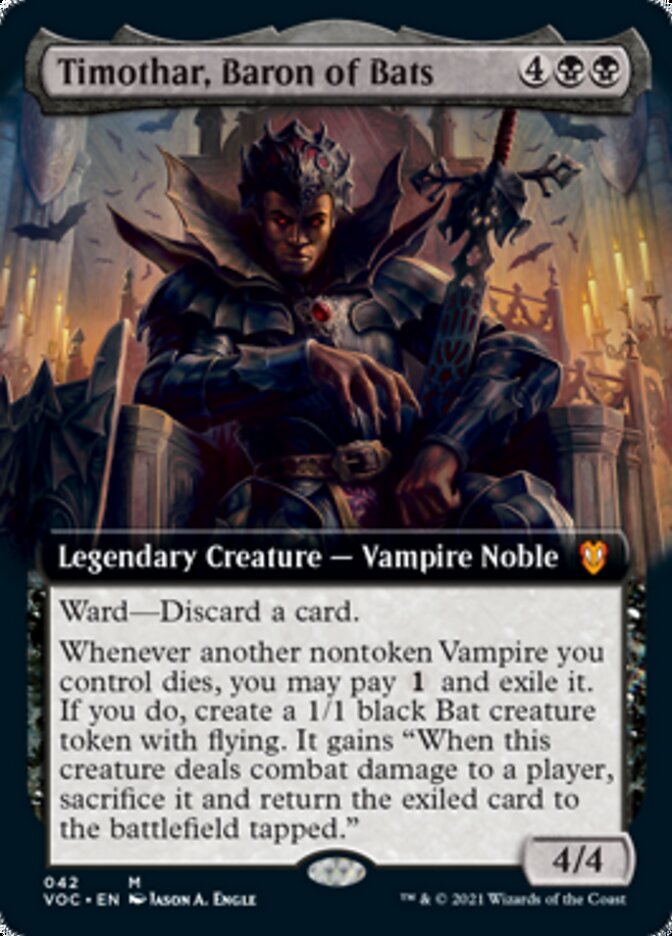 Timothar, Baron of Bats (Extended) [Innistrad: Crimson Vow Commander] | Good Games North