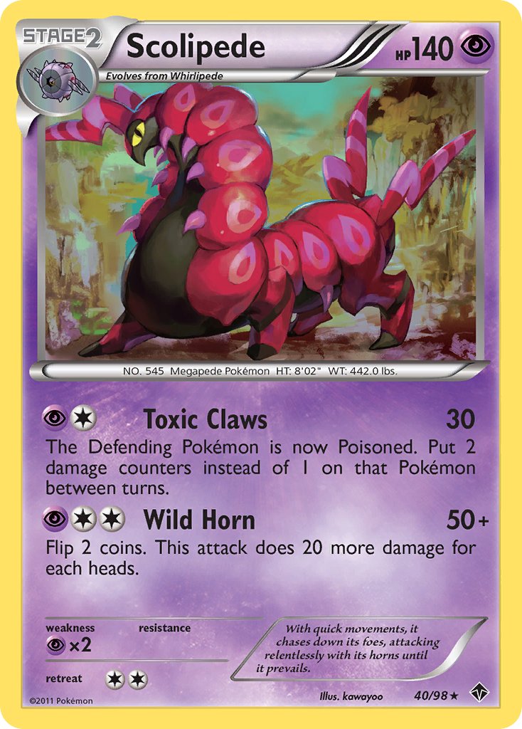Scolipede (40/98) (Theme Deck Exclusive) [Black & White: Emerging Powers] | Good Games North