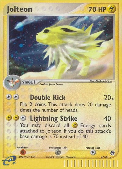 Jolteon (6/100) [EX: Sandstorm] | Good Games North