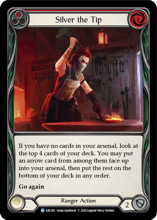 Silver the Tip (Red) [U-ARC051] Unlimited Rainbow Foil | Good Games North