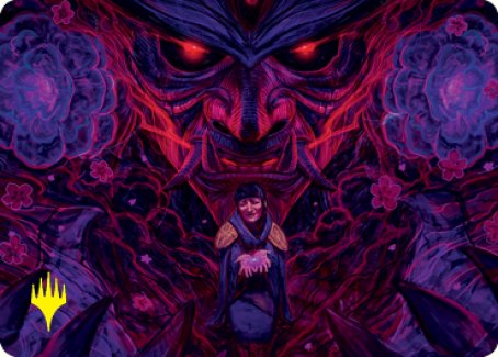 Reckoner Shakedown Art Card (Gold-Stamped Signature) [Kamigawa: Neon Dynasty Art Series] | Good Games North