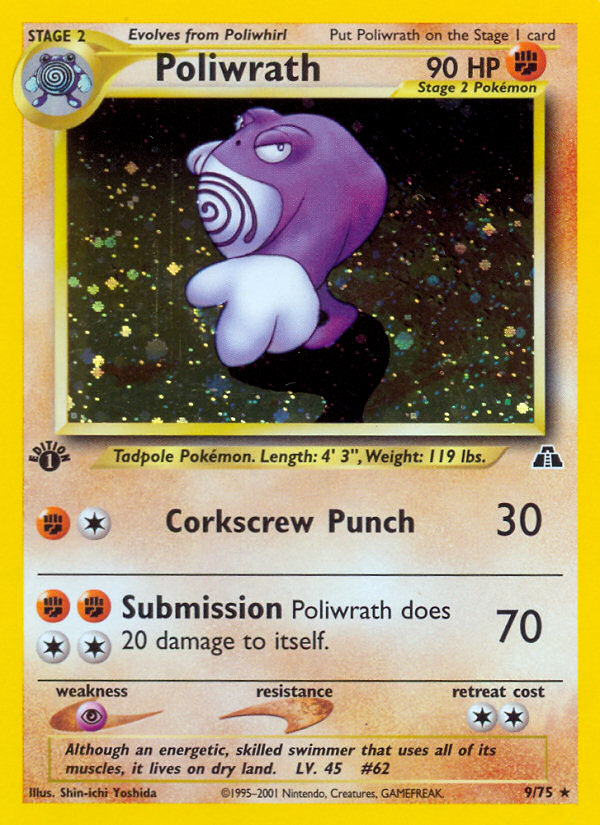 Poliwrath (9/75) [Neo Discovery 1st Edition] | Good Games North