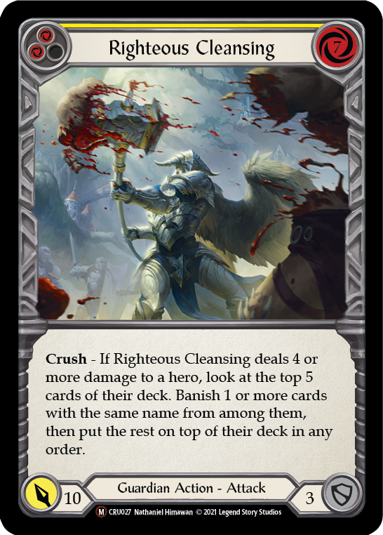 Righteous Cleansing [U-CRU027-RF] Unlimited Rainbow Foil | Good Games North