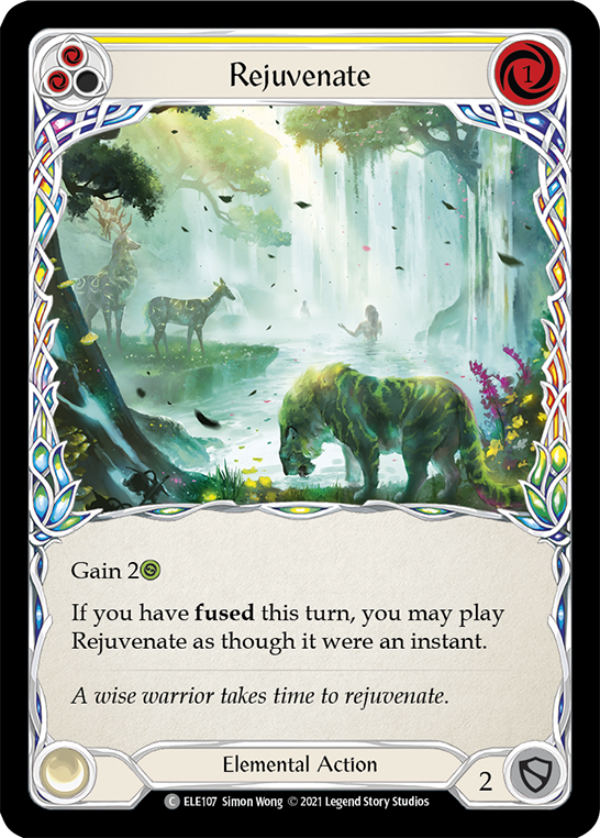 Rejuvenate (Yellow) [ELE107] (Tales of Aria)  1st Edition Rainbow Foil | Good Games North