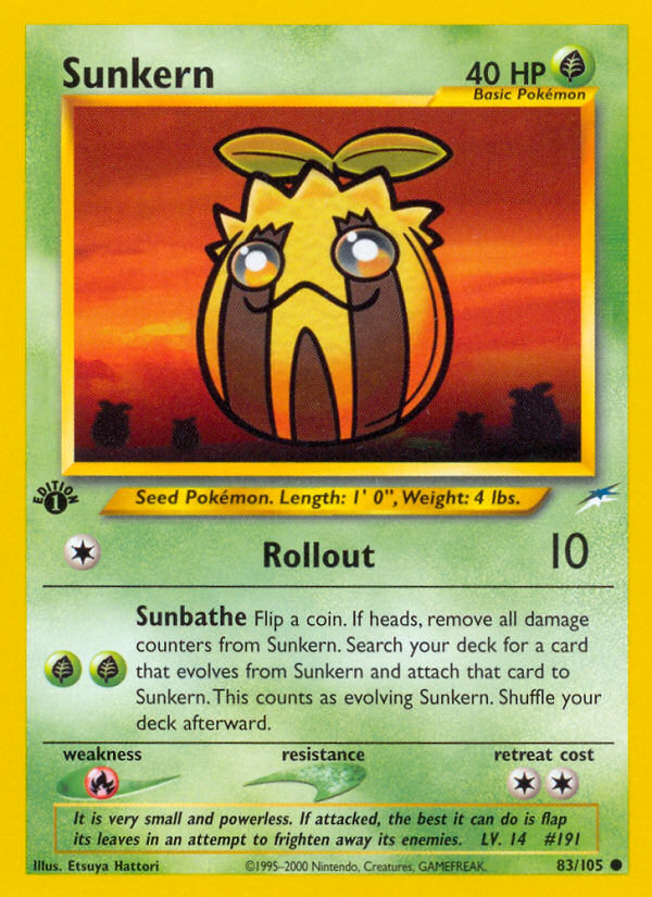 Sunkern (83/105) [Neo Destiny 1st Edition] | Good Games North