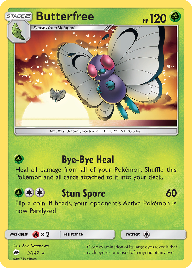 Butterfree (3/147) [Sun & Moon: Burning Shadows] | Good Games North