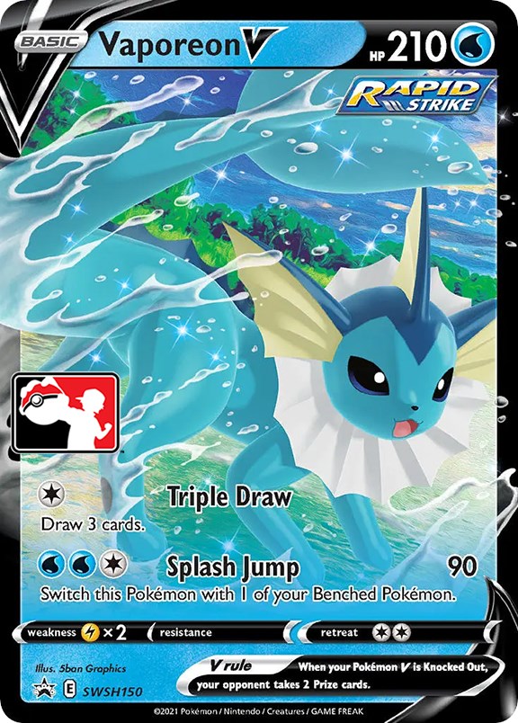 Vaporeon V (SWSH150) [Prize Pack Series One] | Good Games North