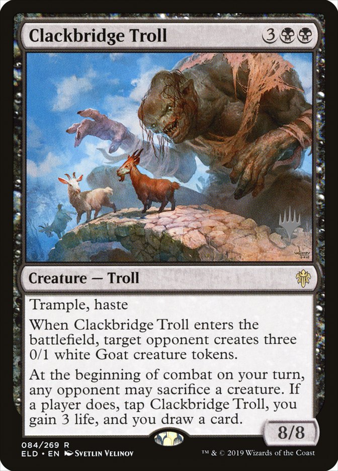 Clackbridge Troll (Promo Pack) [Throne of Eldraine Promos] | Good Games North