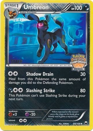 Umbreon (60/108) (Regional Championship Promo Staff) [Black & White: Dark Explorers] | Good Games North