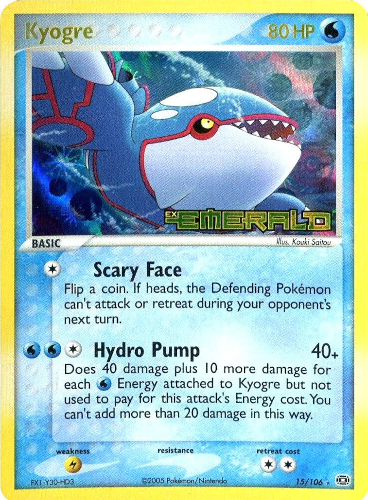 Kyogre (15/106) (Stamped) [EX: Emerald] | Good Games North