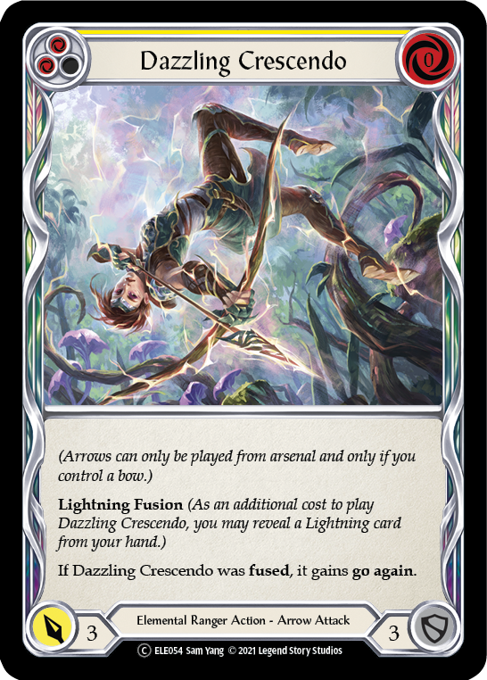 Dazzling Crescendo (Yellow) [U-ELE054] Unlimited Rainbow Foil | Good Games North