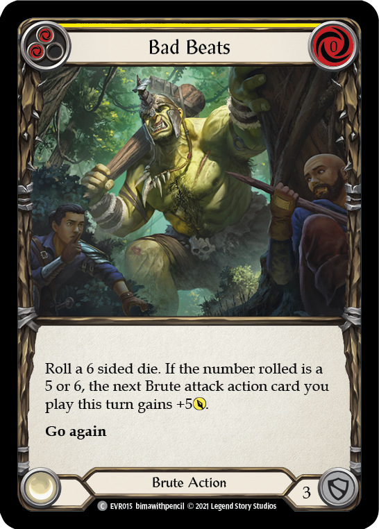Bad Beats (Yellow) [EVR015] (Everfest)  1st Edition Rainbow Foil | Good Games North