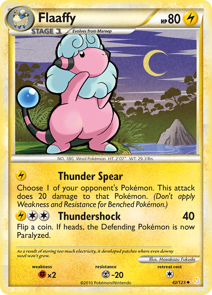Flaaffy (42/123) [HeartGold & SoulSilver: Base Set] | Good Games North