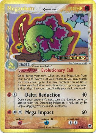 Meganium (4/101) (Delta Species) (Stamped) [EX: Dragon Frontiers] | Good Games North