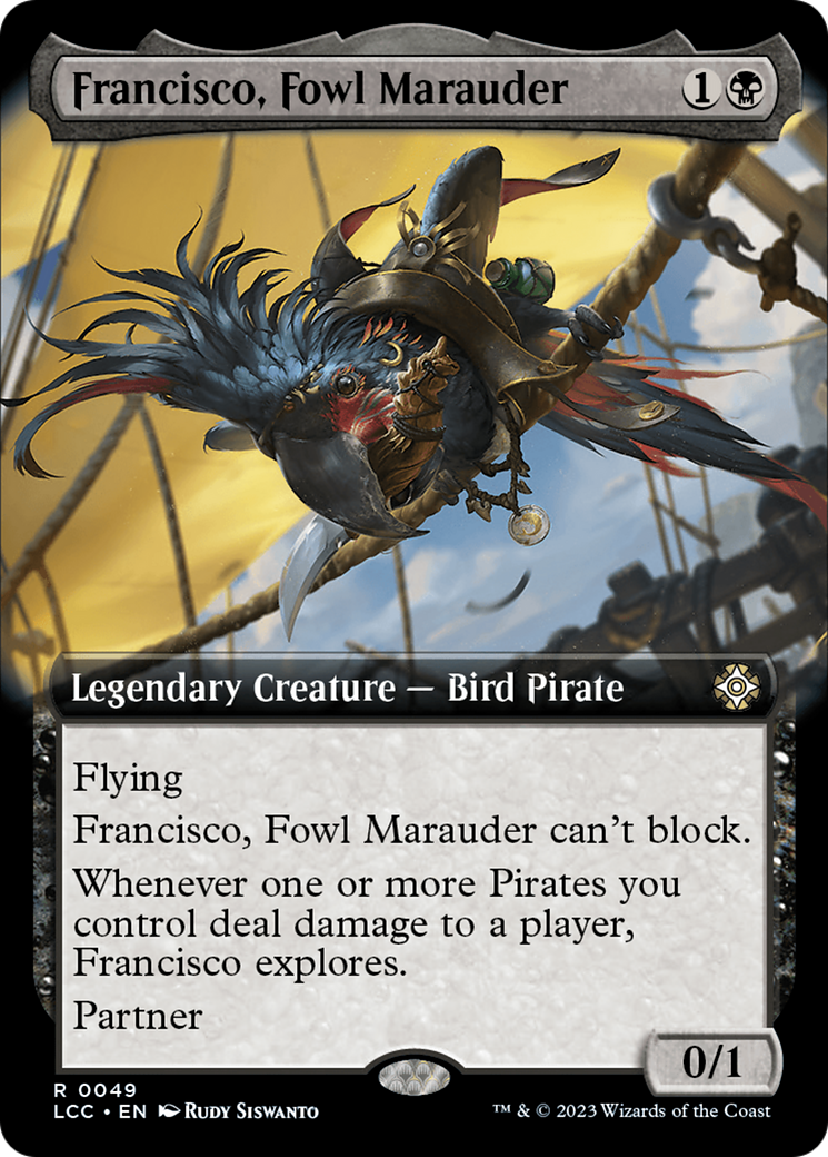 Francisco, Fowl Marauder (Extended Art) [The Lost Caverns of Ixalan Commander] | Good Games North