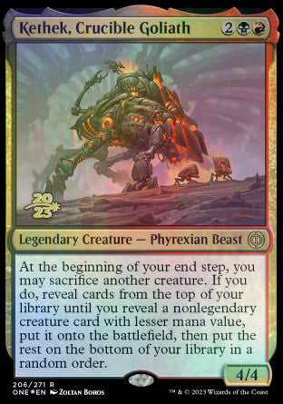 Kethek, Crucible Goliath [Phyrexia: All Will Be One Prerelease Promos] | Good Games North