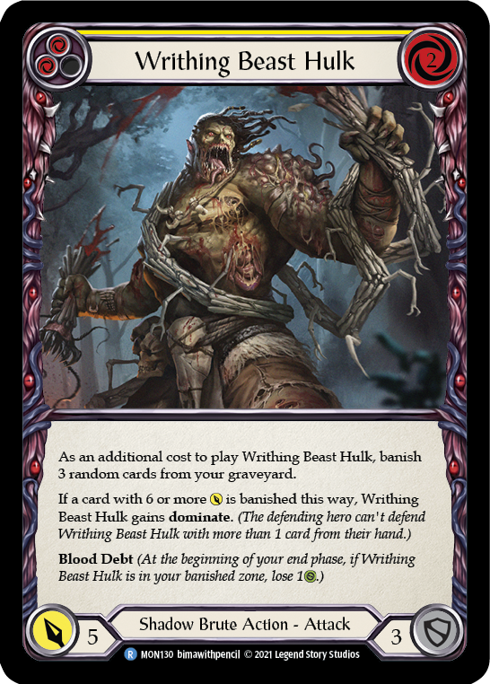 Writhing Beast Hulk (Yellow) [MON130] 1st Edition Normal | Good Games North